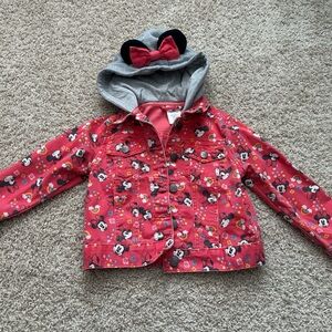 Girls Jean Minnie Mouse hooded jacket